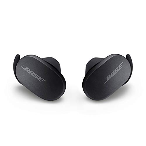 Bose Auricolari QuietComfort con cancellazione del rumore, Auricolari Bluetooth completamente wireless con controllo vocale, cancellazione del rumore ad alte prestazioni e custodia di ricarica, Nero