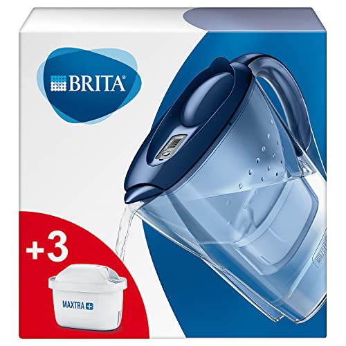 Brita Marella - Caraffa Filtrante per Acqua, Kit 3 Filtri Maxtra+ I...