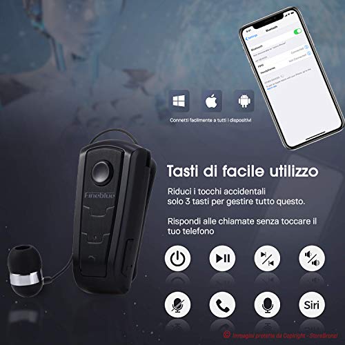 Bronzi Fineblue F910 - Auricolari Bluetooth Smartphone Con Clip - F...