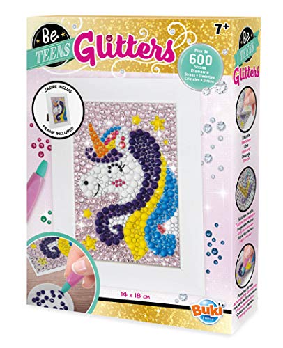 Buki France- Be Teens Glitters-Unicorno Gioco Pittura Diamanti, Colore, DP002