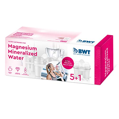 BWT Magnesium Mineralizer Filtro con Tecnologia Brevettata caraffa filtrante, Bianco, 6 unità (Confezione da 1)