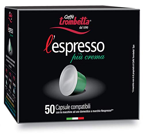 Caffè Trombetta l Espresso Capsule Compatibili Nespresso, Più Cre...