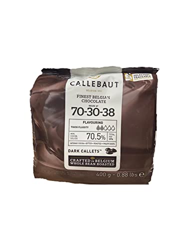 Callebaut  N ° 70-30-38 - Finale 70,5% Di Cioccolato Fondente Belga (Callets) 400 G Marrone