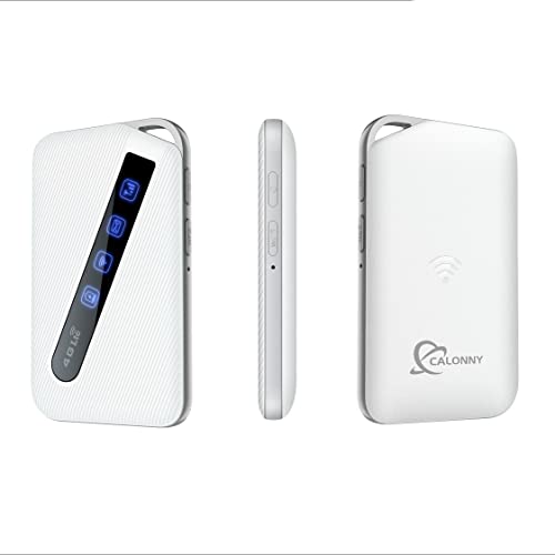 Calonny Mobile WiFi Portatile Hotspot 4G LTE Sim Router Cat4 150Mbps,3000mAh Batteria Ricaricabile, Modem Wi-Fi USB wireless,Senza Configurazione,per Viaggio e sul Lavoro.non navigare, modifica APN