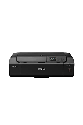 Canon PIXMA PRO-200 - Stampante A3+, stampa fotografica lucida, 4.800 x 2.400 dpi, Wi-Fi, USB 2.0, WiFi, LAN, 8 inchiostri separati, nero