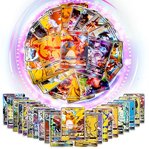 Carte Pokémon Italiane ,100 Carte Pokemon GX Carte Collezionabili Pokemon Rara Carte Nuovo 100 GX Flash Trading Puzzle Gioco di Carte Regali per Bambini di Compleanno Carte di Scambio