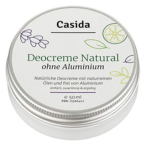 Casida - Crema Deodorante Naturale senza alluminio - crema deo con oli naturali puri - protezione sicura contro gli odori di sudore - la qualità delle farmacie - 50 ml