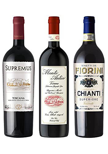 Cassa mista vini rossi - Chianti Superiore, Supremus, Monte Antico – 3 Bottiglie – 0,75L