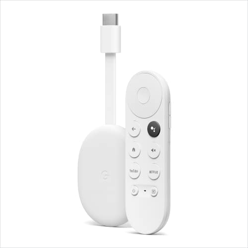 Chromecast con Google TV (HD) Bianco Ghiaccio - Intrattenimento in streaming sulla TV con telecomando e ricerca vocale - Guarda film, Netflix, DAZN e molto altro- Facile da installare