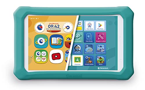 Clementoni- Clempad Evolution-Tablet Bambini 3-12 Anni Educativo (Versione in Italiano) -8  IPS HD Screen, Memoria 16 GB, RAM 2G, Android 11, Multicolore, 16755