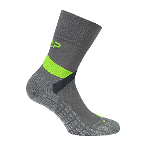 CMP Dryarn Mid Trekking Sock, Calzini Unisex Adult, Titanio, 0