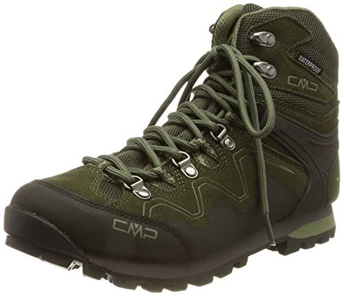 CMP Uomo Athunis Mid Trekking Shoe Wp Scarpe da Camminata, Verde Bark, 39 EU