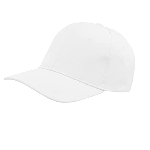 Colours & Beauty Cappello da Baseball Unisex in Cotone Bianco Regolabile | Cappello con Visiera da Donna | Cappellino Uomo con Visiera Protettiva | Cappello Estivo | Cappello Casual | Snapback