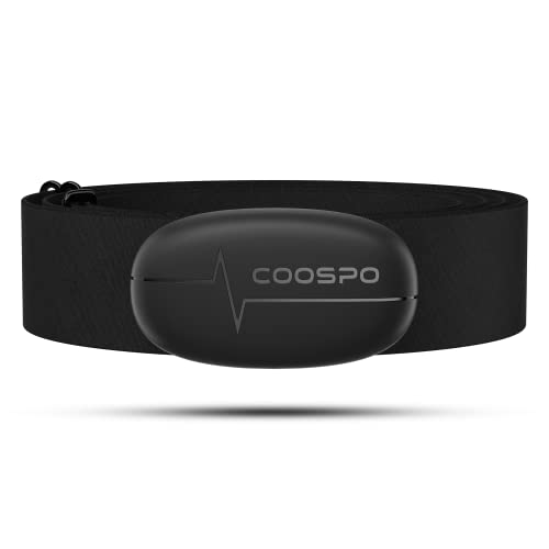 CooSpo H6 Fascia Cardio Bluetooth Ant+, Cardiofrequenzimetro con Fascia Toracica, ECG EKG Sensore di Frequenza Cardiaca, Impermeabile IP67 Compatibile con CoospoRide, Strava, Wahoo, Adidas, Pulsoid