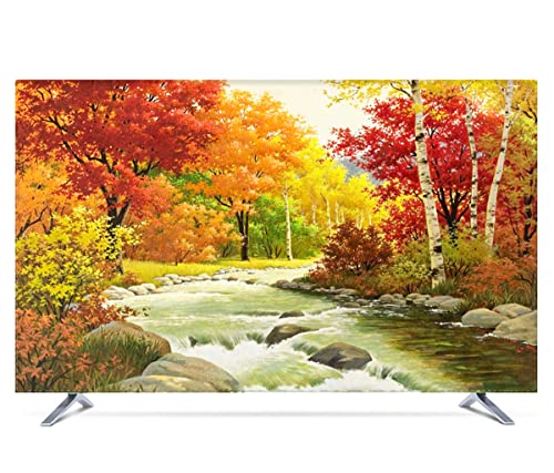 Copertura antipolvere per TV 32-85 pollici di alta qualità per uso domestico appeso desktop curvo TV universale (B,52IN)