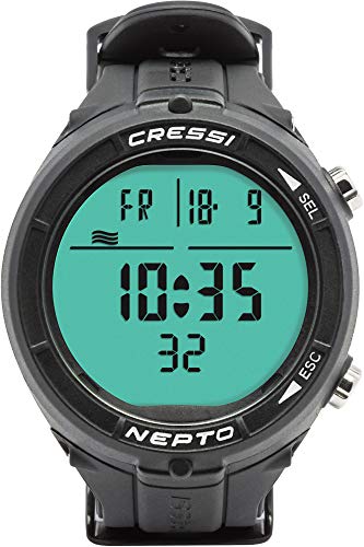 Cressi Nepto Watch, Orologio Computer per Apnea Unisex Adulto, Nero...