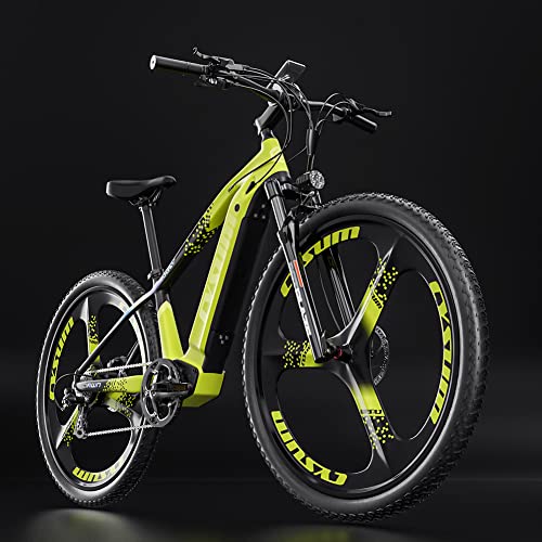 Cysum M520 bici elettrica per uomo, 29 pollici mountain ebike batteria al litio 48 V 14 Ah, 25 km h, Shimano 7 velocità, freni a disco (verde)