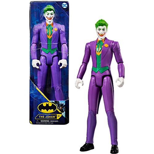 DC COMICS | BATMAN | Personaggio Joker in scala 30 cm con decorazioni originali e 11 punti di articolazione - Giocattoli per bambini e bambine dai 3 anni