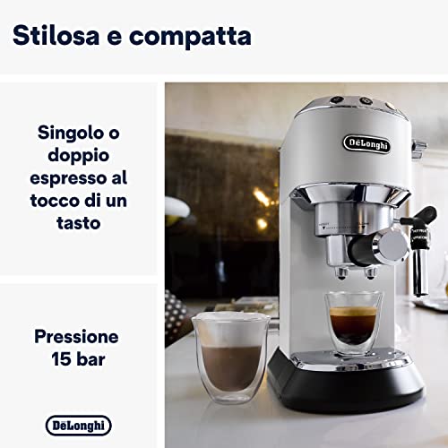 De Longhi Dedica EC685.W Macchina da Caffè Espresso Manuale e Capp...