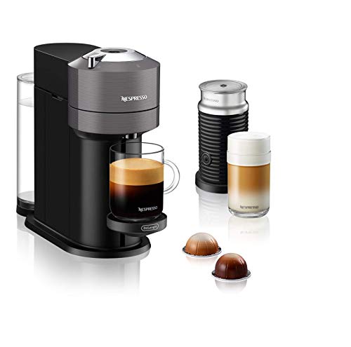 De Longhi Nespresso Vertuo Next ENV 120.GYAE - Macchina da caffè con montalatte, colore: Grigio