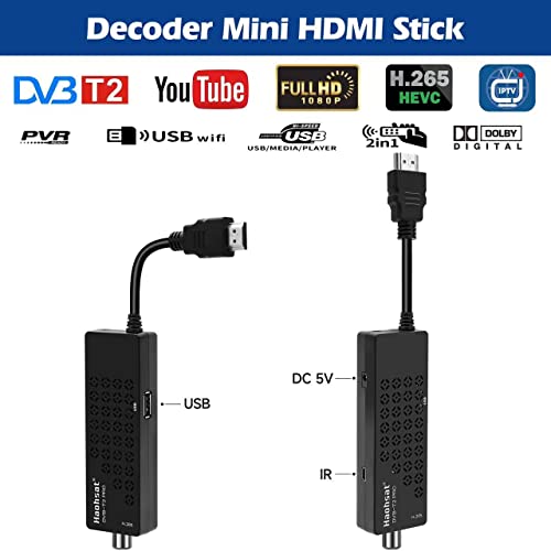 Decoder Ricevitore Digitale Terrestre TV DVB-T2 IPTV H.265 Full HD ...