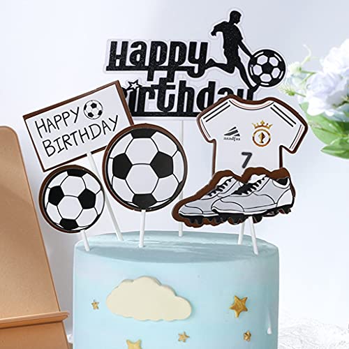 Decorazione per torta di compleanno, con pallone da calcio, decorazione per torte, decorazione per torta di calcio, decorazione per torte