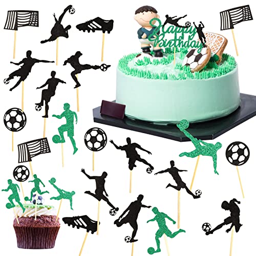 Decorazioni per torta di calcio divertenti, decorazioni per torte di calcio personalizzate, decorazioni per torte di calcio per feste di compleanno a tema calcio
