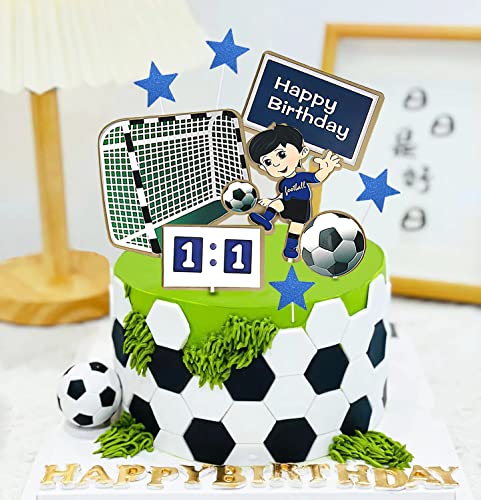 Decorazioni Torta Calcio, Cake Topper Compleanno Calcio, Decorazioni Cupcake Calcio, Football Cake Topper, Decorazione per Torta per Bambini