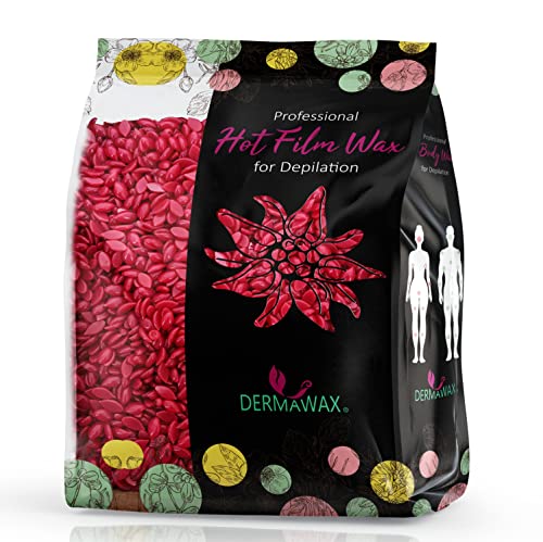 Dermawax 500 grammi Film Wax Rosa con olio di cocco- Cera trasparente- ceretta senza strisce- depilazione ceretta per tutto il corpo- Ceretta brasiliana- Made in ITALY