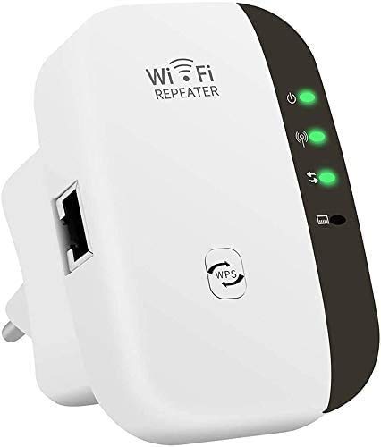 DHJ Amplificatore WiFi WiFi 300 Mbit s di portata boost WiFi Amplificatore di segnale Internet, supporta la modalità RP AP, rete 2,4 G con antenne integrate porta LAN (bianco)