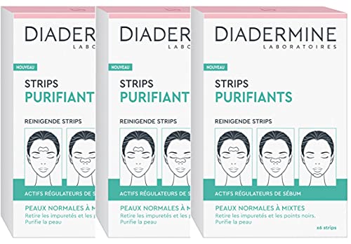Diadermine Pack di 3 X 6 Strips purifiants Anti Punti Neri impurità