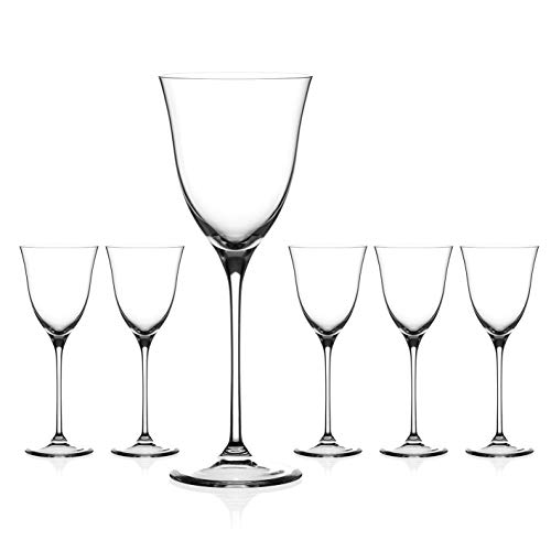 DIAMANTE Bicchieri da vino bianco – Collezione  Kate  cristallo non decorato – Set di 6