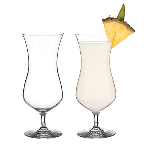DIAMANTE Pina Colada - Coppia di bicchieri da cocktail Hurricane - Cristallo senza piombo Set di 2