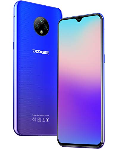 DOOGEE X95 Smartphone 4G, 6.52  HD+ Display, 4350mAh Batteria Cellulari, 128GB Espandibili Cellulare, Sblocco Viso, 13MP+5MP, 16GB ROM, Dual SIM Telefoni Cellulari, Andriod 10, Blu