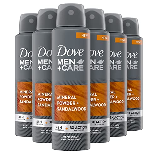 Dove Men+Care Deodorante Spray Talc Mineral & Sandalwood, con 1 4 d...