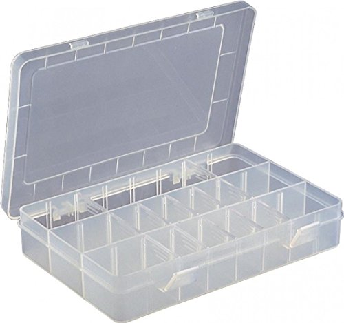 easybuy 15-Compartment Crafts Storage Box, Clear Adjustable Jewelry Bead Organizer Box Contenitore Custodia