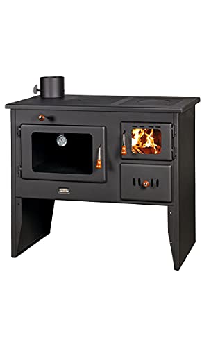 EEK A – Forno da cucina a legna con forno XL Prity 2P41 tubo fumo sinistro 15 KW
