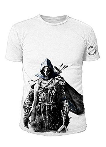 Elder Scrolls The Premium - Maglietta da uomo, taglia S-XL, colore: Bianco bianco L