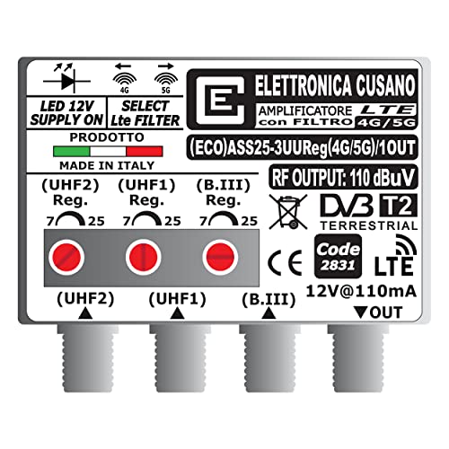 Elettronica Cusano (ECO) ASS25-3UUReg(4G 5G) 1OUT, Amplificatore An...