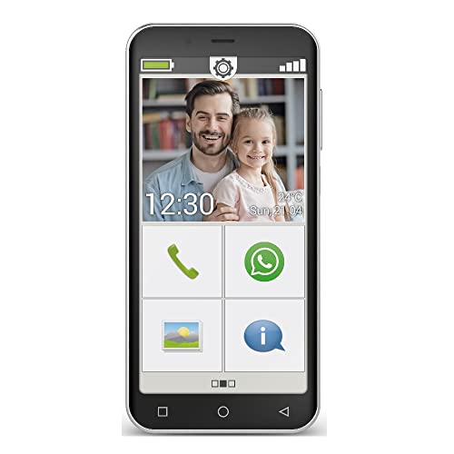Emporia SMART.4 - Smartphone 4G per Anziani, Volume alto, Display 5”, 32GB, 3GB RAM, Camera, Android 10, Batt. 2500mAh, Nero [Italia]