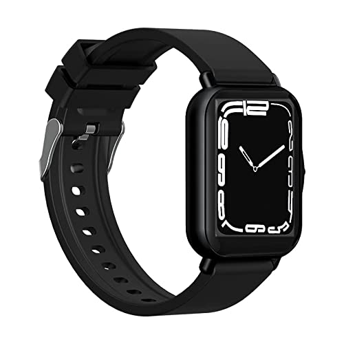 ENEEVA P8 Smartwatch, Fitness Tracker Watch HD Touchscreen Smartwatch con Pedometro Sonno Monitoraggio della frequenza cardiaca Sport Fitness Tracker per Android IOS (Nero, P8 EA-324)