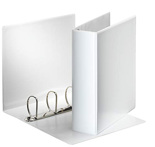 ESSELTE ESSENTIALS panorama binder personalizzabile ad anelli 4-60-D - f.to 22 x 30 cm - Bianco - 49706