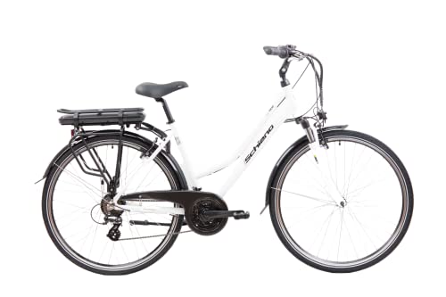 F.lli Schiano E-Ride 28  , Bicicletta Elettrica da Città, Donna, Bianca