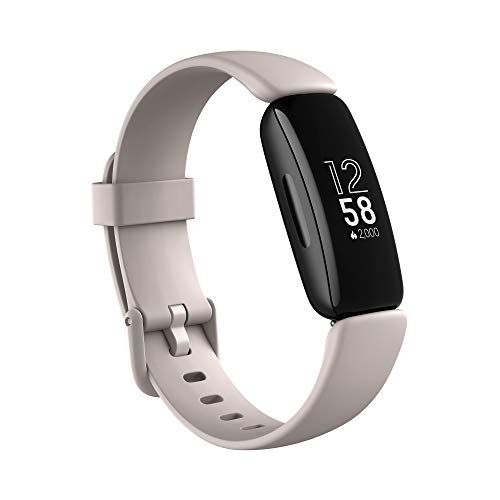 Fitbit Inspire 2 - Tracker per Fitness e Benessere con Un Anno di Prova Gratuita del Servizio Fitbit Premium, Rilevazione Continua Battito Cardiaco e Durata Batteria fino a 10 Giorni, Lunar White