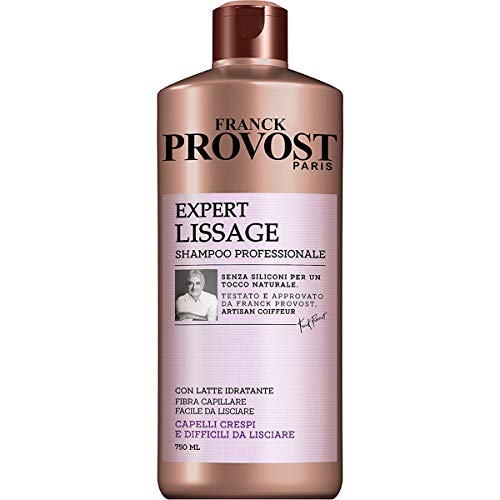 Franck Provost Shampoo Professionale Expert Lissage, Latte Idratante per Capelli Crespi, 750ml