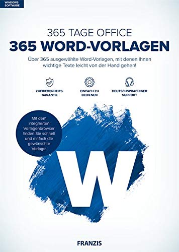 FRANZIS 365 Word-Vorlagen|Word|Über 365 ausgewählte Word-Vorlagen|Microsoft Word 2016   2013   2010   2007   2003   2002   2000   97|Windows 10 8.1 8 7|Disc|Disc