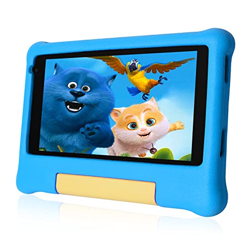 Freeski Tablet Bambini-7 Pollice Android 11 Tablet per Bambini, 1024x600 IPS HD Display, 2GB+32GB, Quad Core, Controllo Genitori, Kidoz Preinstallato, WiFi, Bluetooth, Custodia a Prova di Bambino