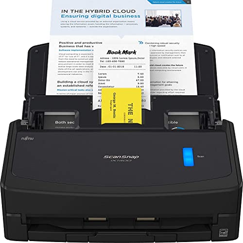 Fujitsu ScanSnap iX1400 Nero Scanner A4. 40ppm, Scansione duplex. Alimentatore automatico di documenti Consigliato 400 pagine al giorno. USB 3.2