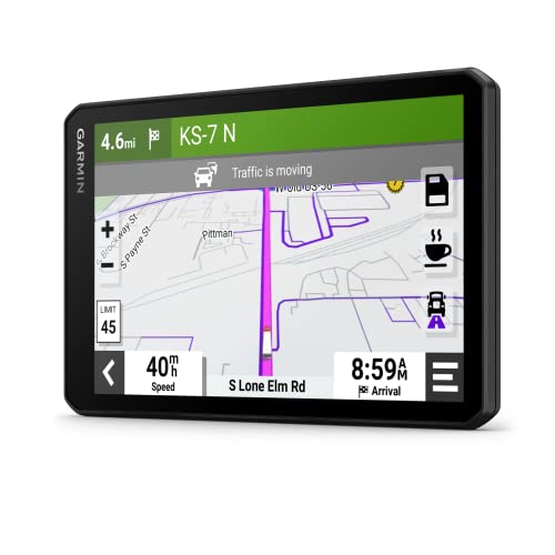 Garmin dezlCam LGV710 MT-D, Navigatore GPS per camion, Dash Cam integrata, Registra video a ciclo continuo, Salvataggio automatico, Infotraffico DAB, Nero