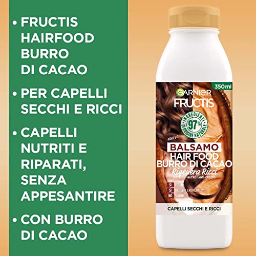 Garnier Fructis Hair Food Burro di Cacao Rigenerante, Balsamo per C...